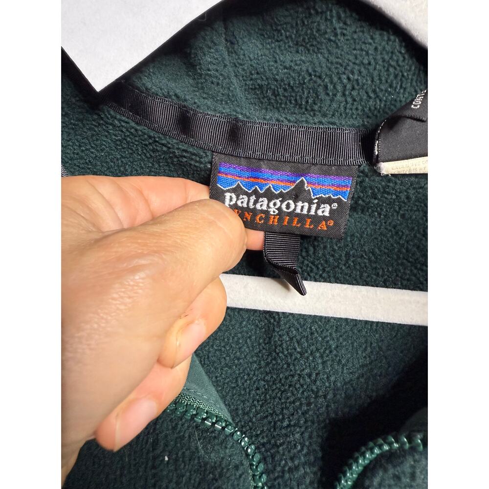 Vintage 90s Patagonia Synchilla Pile Fleece Jacket Men's Large Made in USA Green - Picture 4 of 8